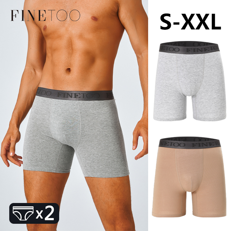Boxer Brief Pack Cotton - Boxers largos de algodón para hombre,